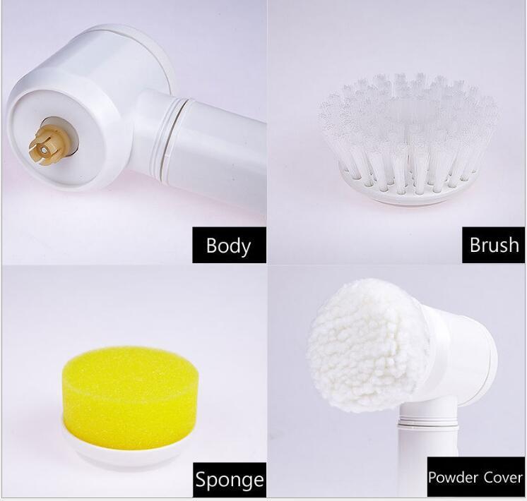 5 In 1 Kitchen Household Handheld Groove Multi-function Electric Cleaning Brush