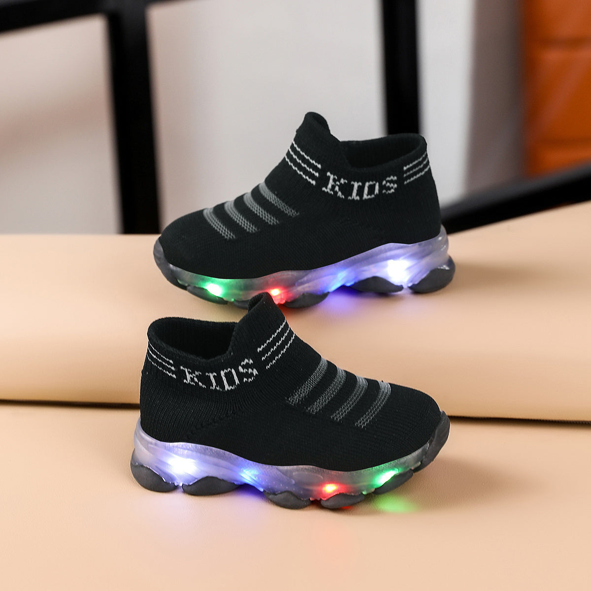 Adorable Light-Up Sneakers for Kids - Slip-Resistant, Breathable Fabric Walking Shoes with Cute Patterns | Perfect for Toddlers & Infants