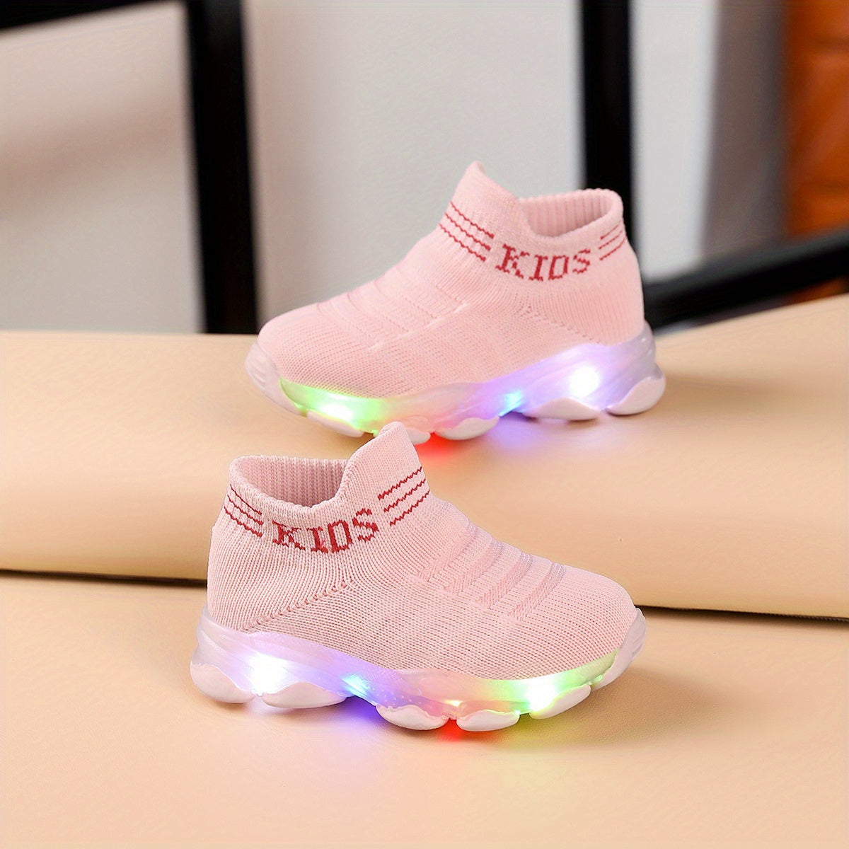 Adorable Light-Up Sneakers for Kids - Slip-Resistant, Breathable Fabric Walking Shoes with Cute Patterns | Perfect for Toddlers & Infants