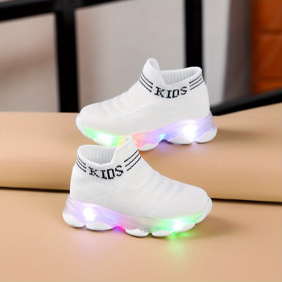 Adorable Light-Up Sneakers for Kids - Slip-Resistant, Breathable Fabric Walking Shoes with Cute Patterns | Perfect for Toddlers & Infants