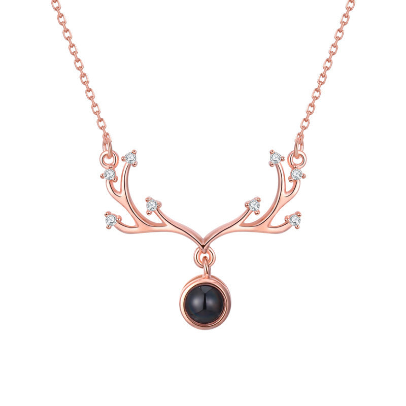 A deer has you 100 languages I love you necklace
