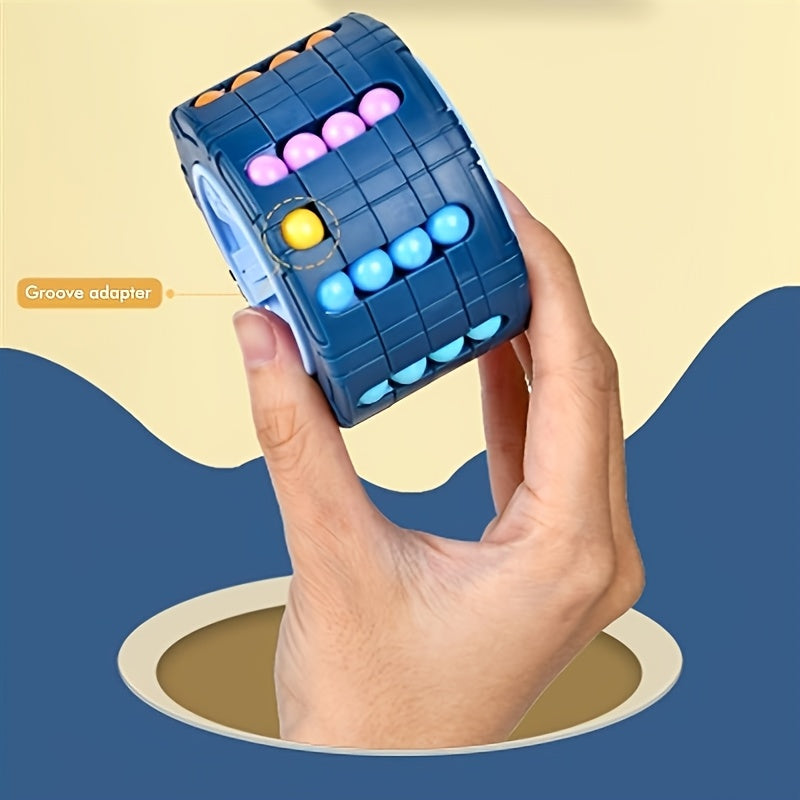 Magic Bean 3D Puzzle Cube - Brain-Boosting Gyro Spinner Toy for Youngsters, Educational Youngsters Game in Red/Blue/Black - Ideal Gift for Halloween, Christmas & Thanksgiving