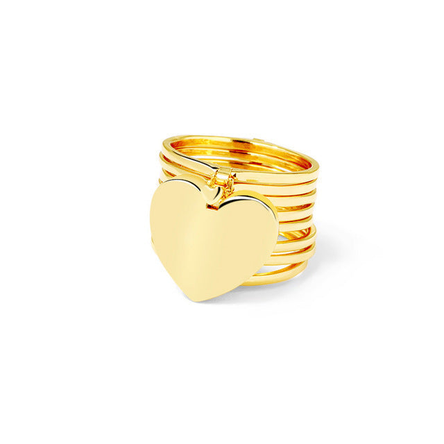 Love Bracelet-shaped Net Red Lesbian Folding Gold Lord Ring