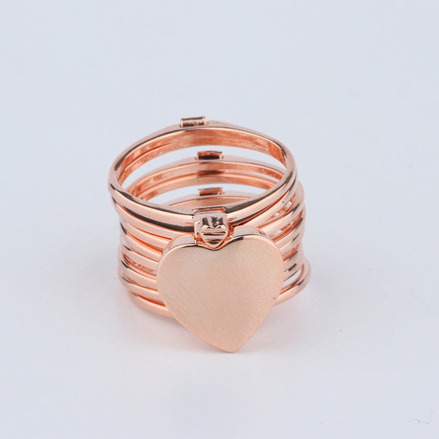 Love Bracelet-shaped Net Red Lesbian Folding Gold Lord Ring