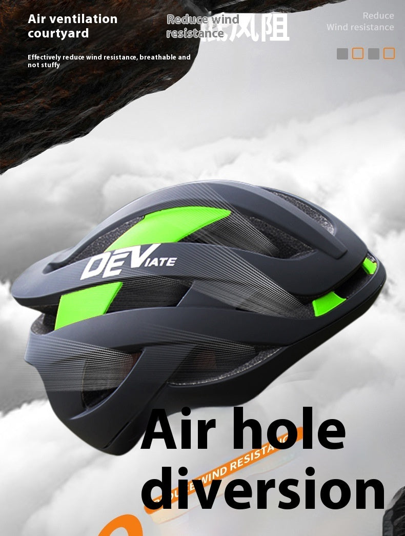 Bicycle Helmet Full Boud Edage Belt Fly Net Unisex Breathable Integrated Mountain Bike Riding Head