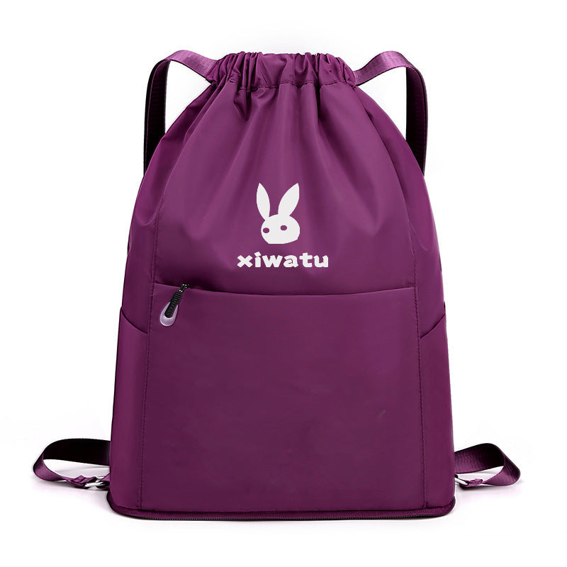 Portable Folding Backpack Sports Fitness Drawstring Leisure Beam