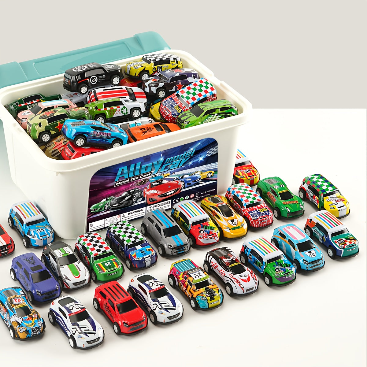 20/30/50pcs Metal Toy Car Set with Ramp Function and Storage Box - Assorted Colors, Ideal Gift for Boys and Girls Ages 3+, Perfect for Birthday, Christmas, Halloween, Thanksgiving