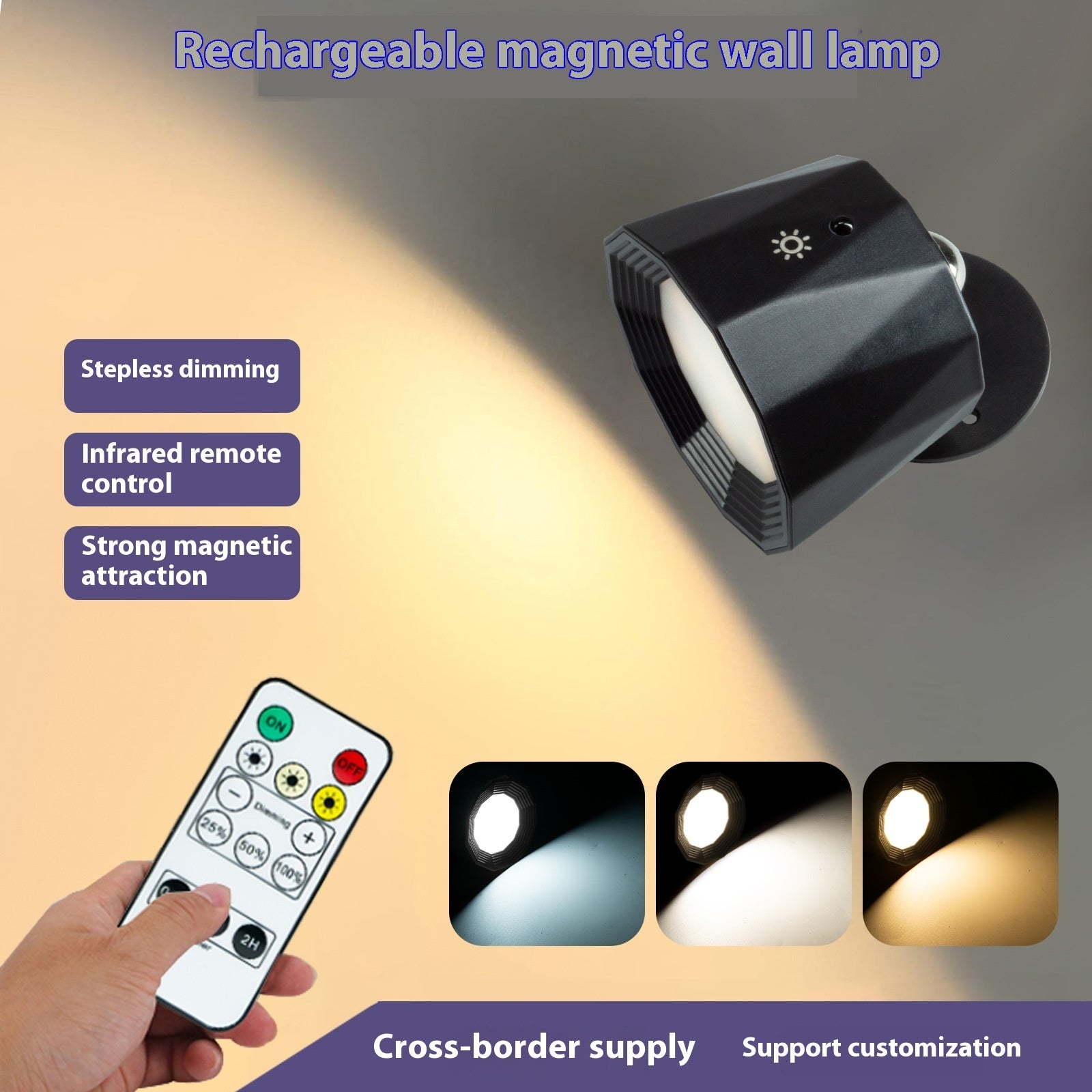 Magnetic Charging Bedroom Bedside Wall Lamp Reading Small Night Table