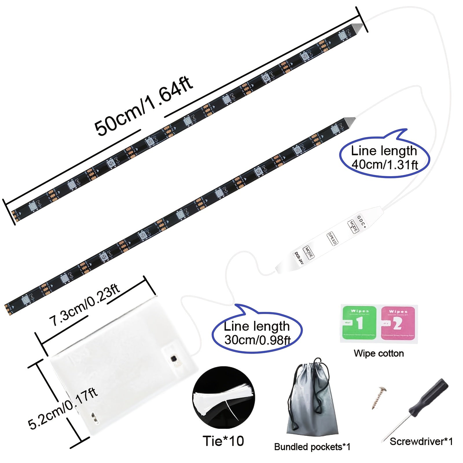 Universal Fit LED Bike Light Strip, Cuttable Rubber Black with Multi-Color Lights, Waterproof USB/Battery Dual-Powered Bicycle Lighting Kit for Night Riding - 60.96x49.99cm, All-Weather, for Thanksgiving, Christmas, Halloween