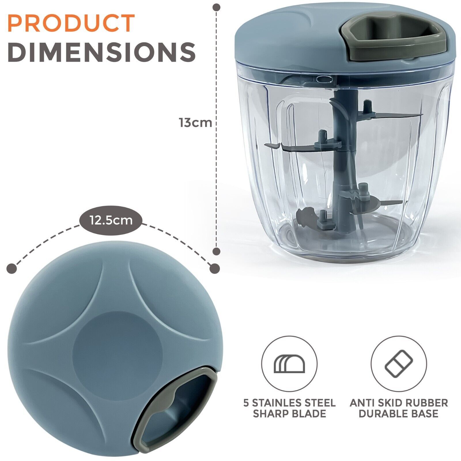 Manual Food Chopper Pull Cord Pulling Vegetable Slicer Hand Blender Kitchen