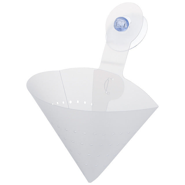 Funnel Drain Basket With Suction Cup Foldable Sink Filter For Kitchen Food Waste Drain Sorting Garbage Soup Separated Device