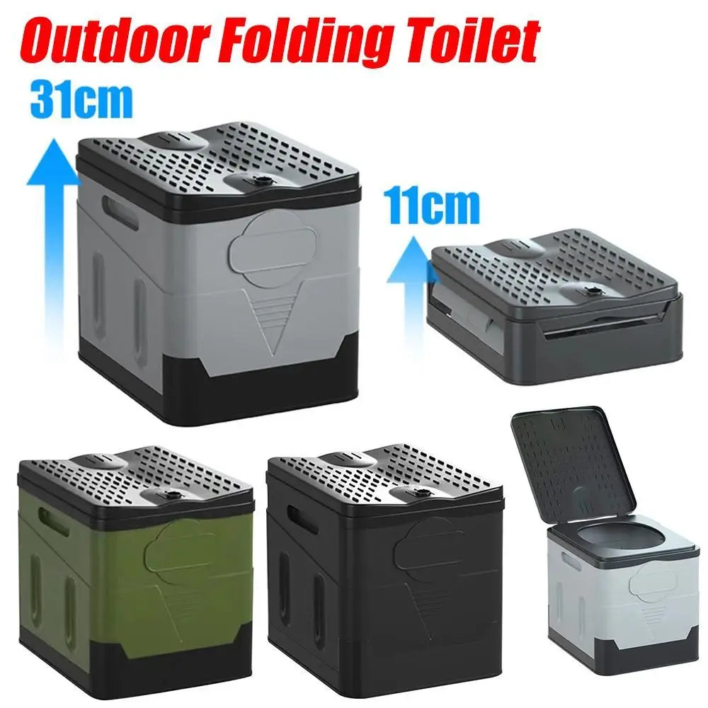 Portable Folding Toilet for Outdoor Camping Potty for Adult Self-Driving Travel Emergency Toilet for Kid Cover Design Seat Toilt