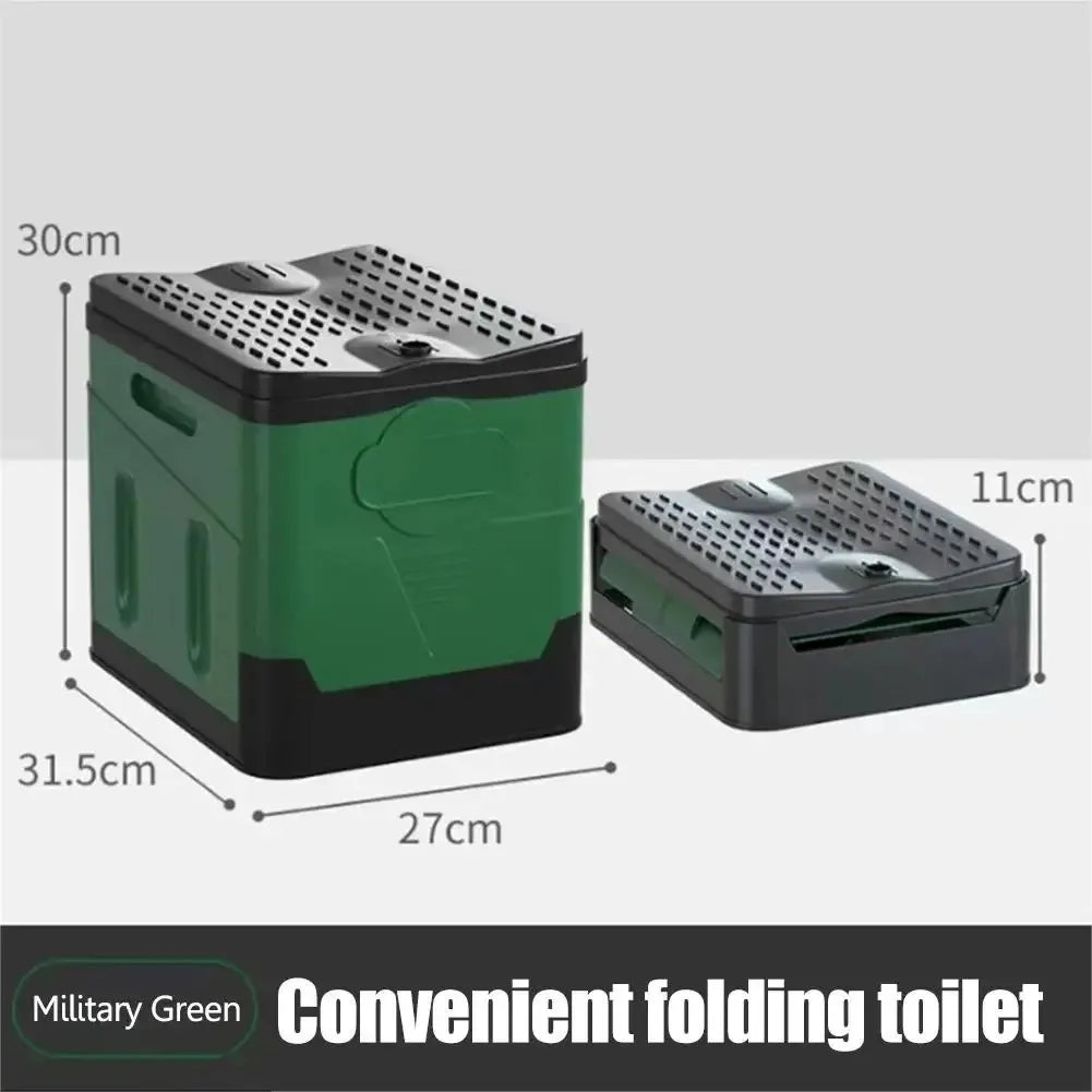 Portable Folding Toilet for Outdoor Camping Potty for Adult Self-Driving Travel Emergency Toilet for Kid Cover Design Seat Toilt