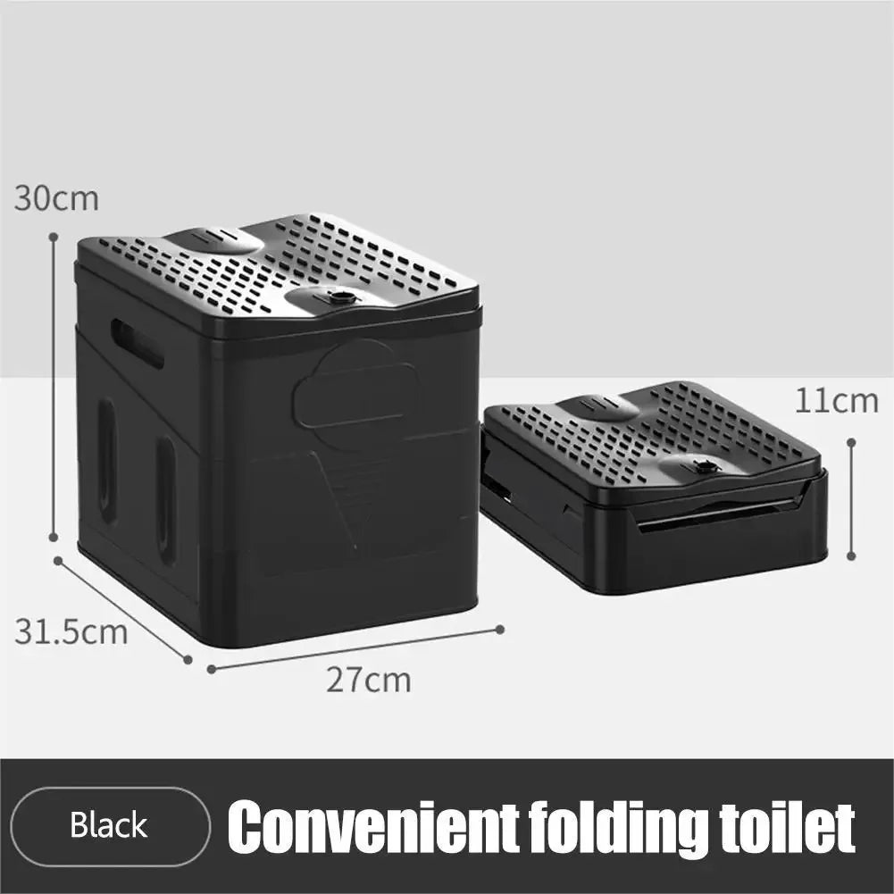 Portable Folding Toilet for Outdoor Camping Potty for Adult Self-Driving Travel Emergency Toilet for Kid Cover Design Seat Toilt