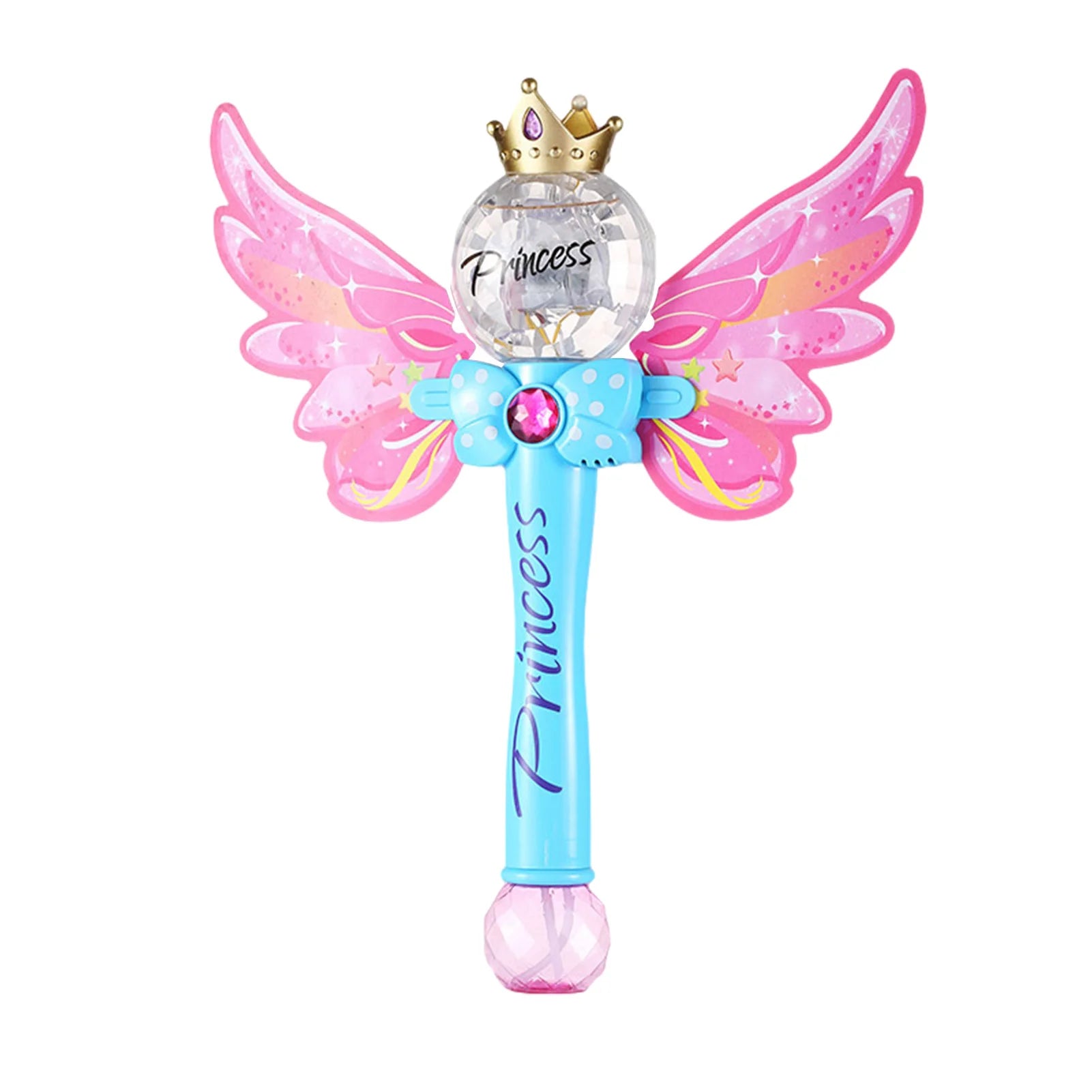 Pink Magic Wand Bubble Machine Automatic Bubble Blower Electric Music Lighting Soap BubbleToy For Children Gift