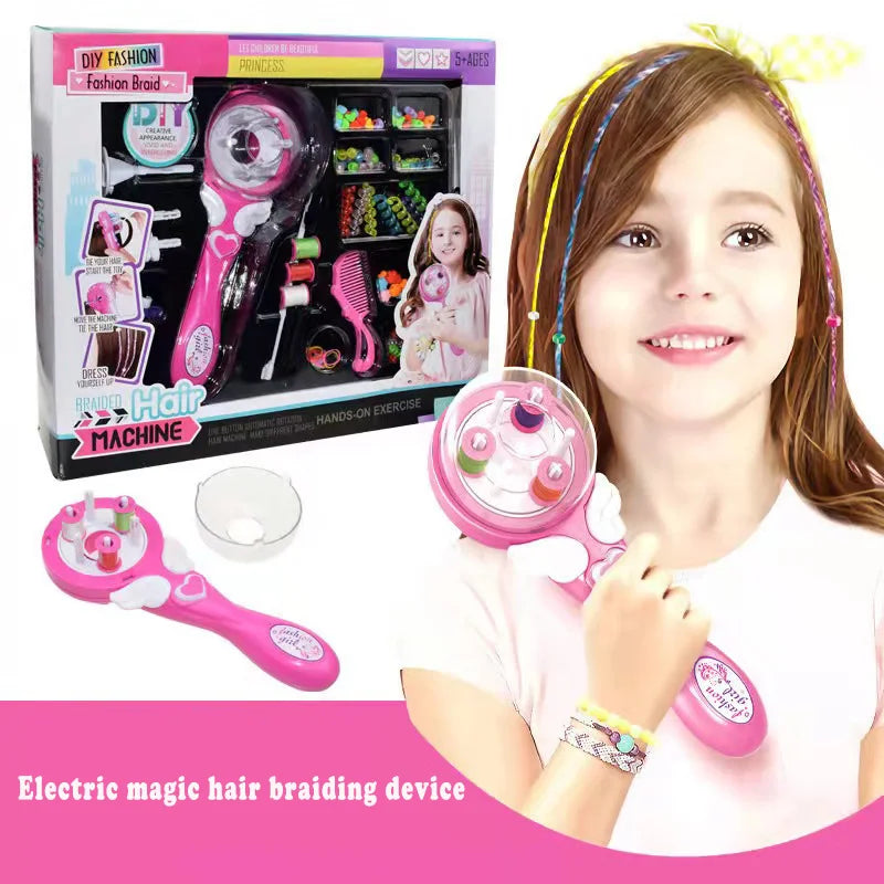 Magical Electric Hair Braider Automatic DIY Hairstyle Braiding Machine Twist Knitting Roll Toys Hair Styling Girls Child Gifts