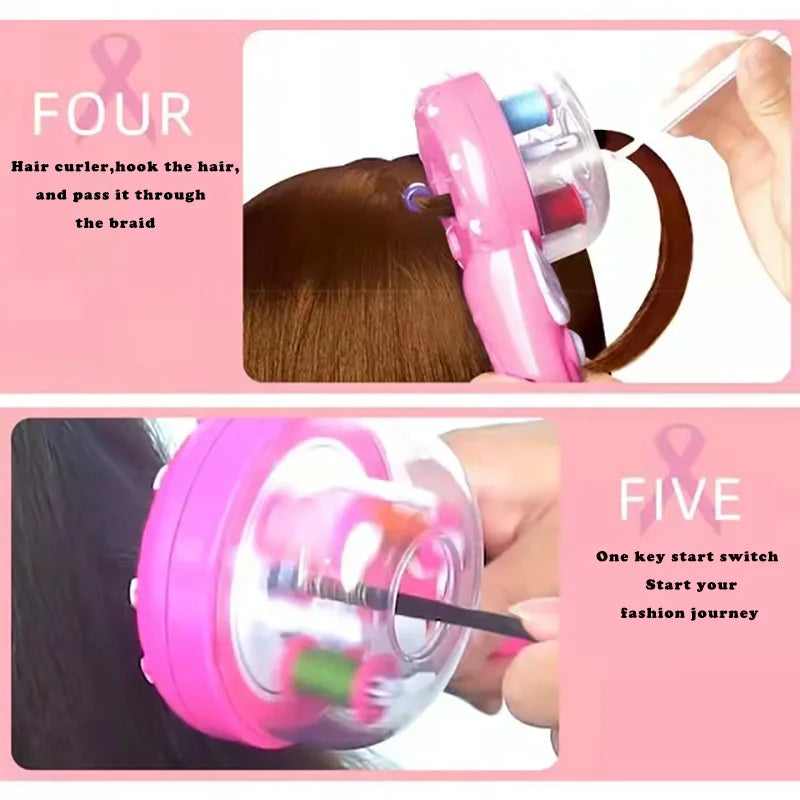 Magical Electric Hair Braider Automatic DIY Hairstyle Braiding Machine Twist Knitting Roll Toys Hair Styling Girls Child Gifts