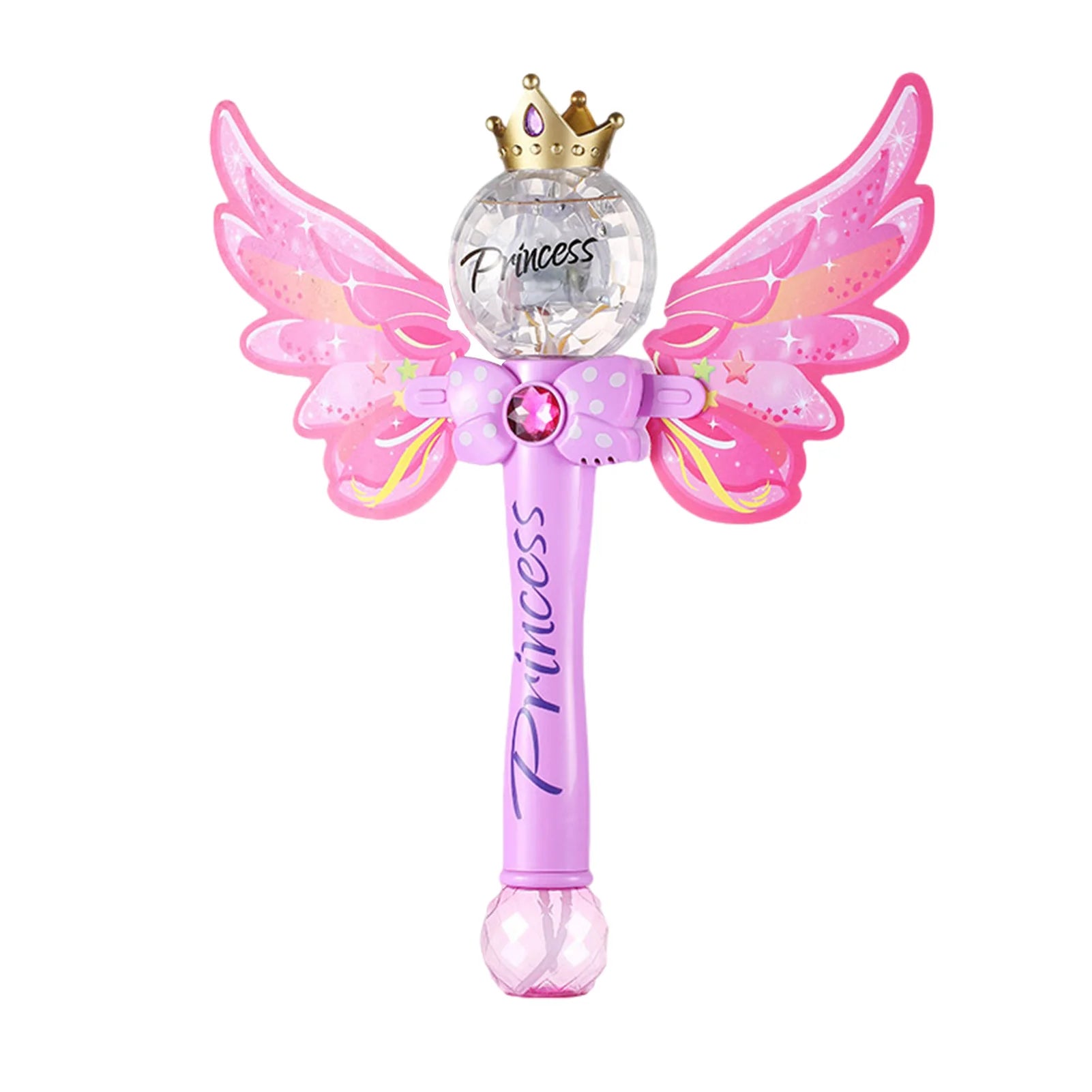 Pink Magic Wand Bubble Machine Automatic Bubble Blower Electric Music Lighting Soap BubbleToy For Children Gift