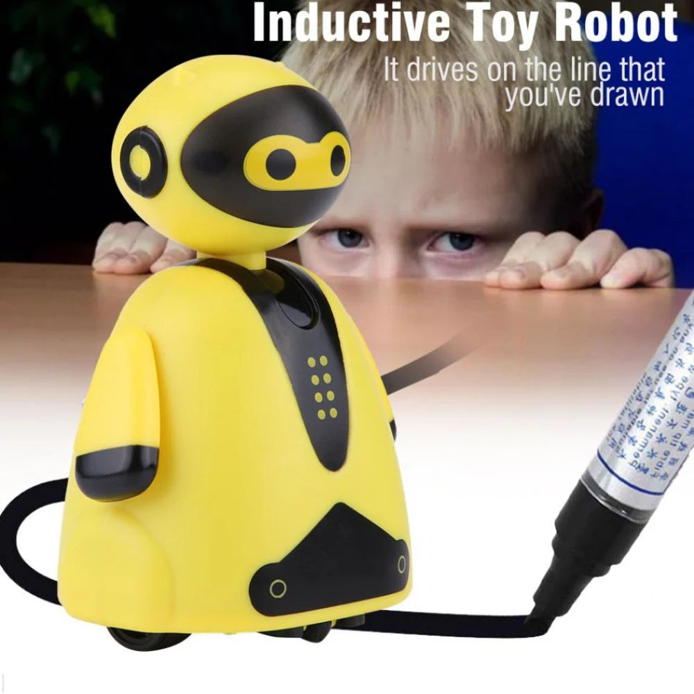 Creative Original Inductive electric robot Car Line Follower Magic Pen Toy Follow Any Line You Draw Xmas Gifts Educational toy