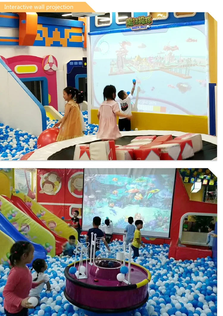 VR Kids Fun Zone AR Magic Ball Interactive Projection Wall Game AR Children Interactive Projector Games