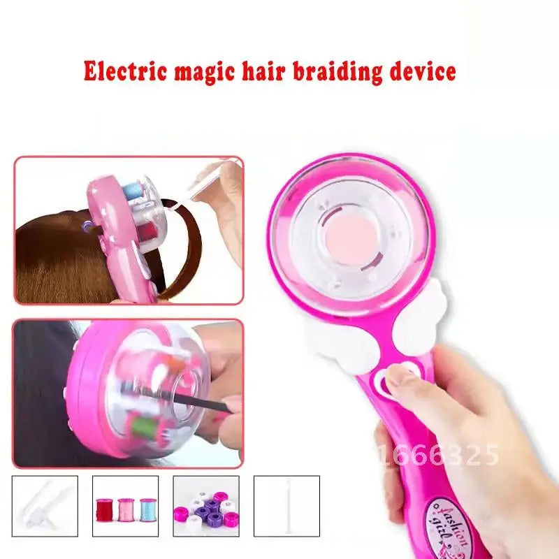 Magical Electric Hair Braider Automatic DIY Hairstyle Braiding Roll Styling Hair Twist Knitting Machine Girls Toys Child Gifts