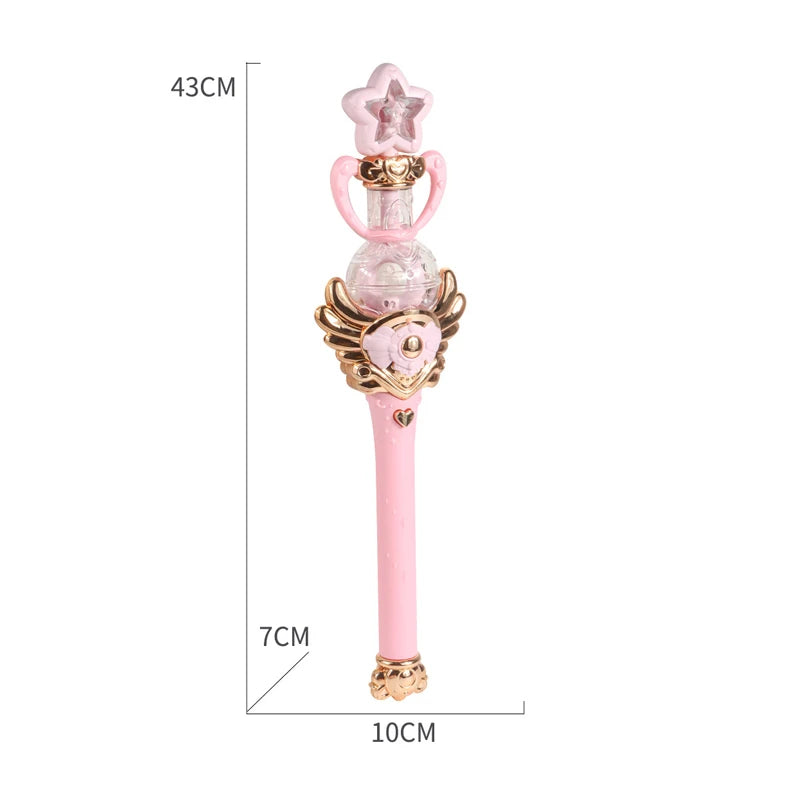 Girl Light Sound Moon Magic Wand Fairy Stick Princess Costume Doll House Party Magic Fairy Stick Electric Toys With Sound Light