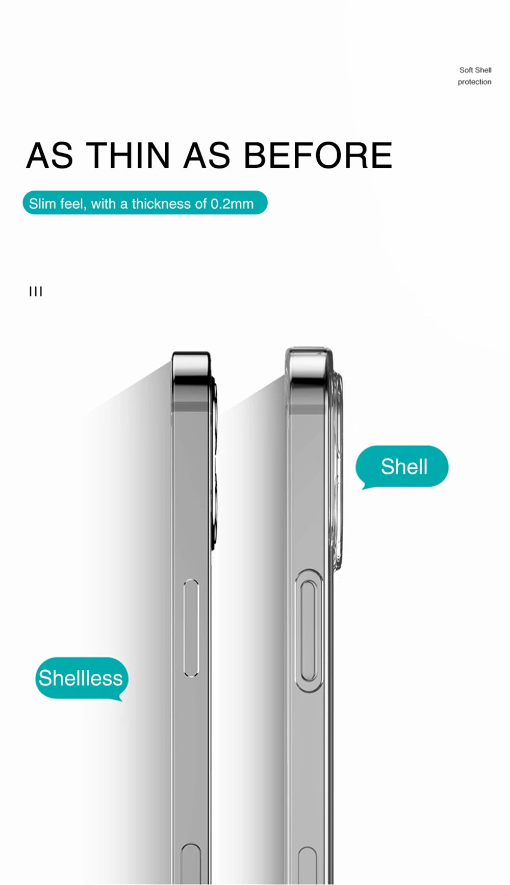 Clear Phone Case For iPhone 11 12 13 14 15 16 Pro Max Case Silicone Soft Cover For iPhone 13 Mini X XS Max XR 8 Plus Back Cover