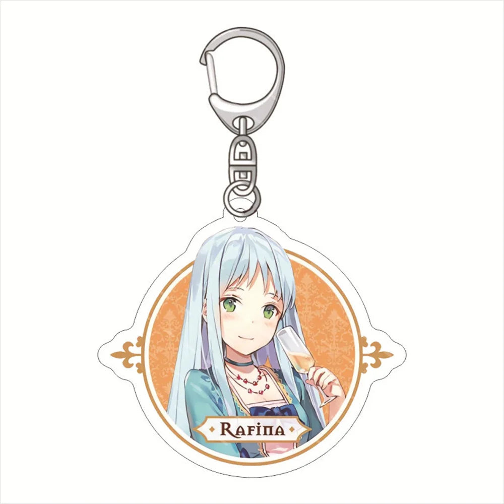Cartoon Anime The Magical Revolution of the Reincarnated Princess Keychain Doll MagiRevo Acrylic Keyring Pendant for Child Gift