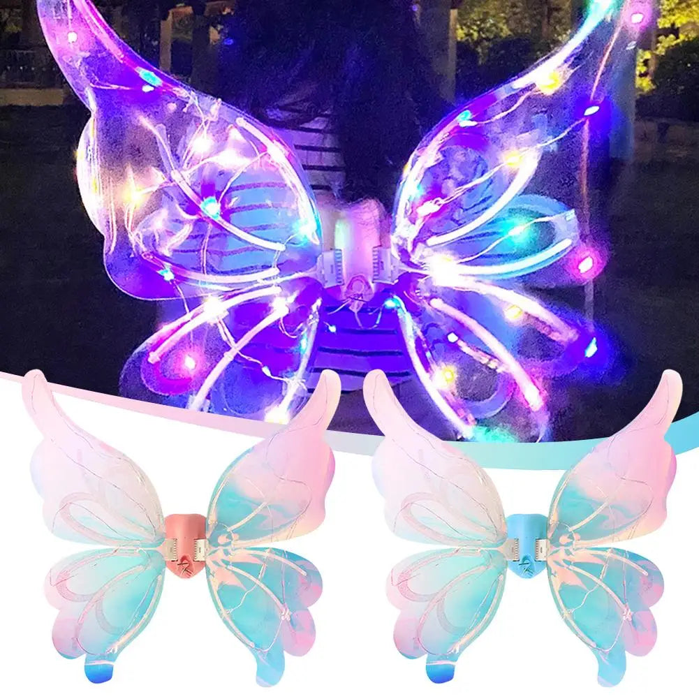 Halloween Children Electric Wings Elf Wings Costume Magic Led Bats Wing Cosplay Dress Up For Kids Cats Dogs Q5e0