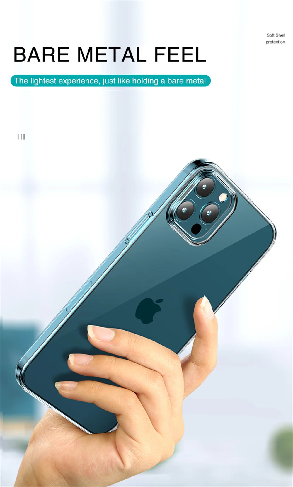 Clear Phone Case For iPhone 11 12 13 14 15 16 Pro Max Case Silicone Soft Cover For iPhone 13 Mini X XS Max XR 8 Plus Back Cover