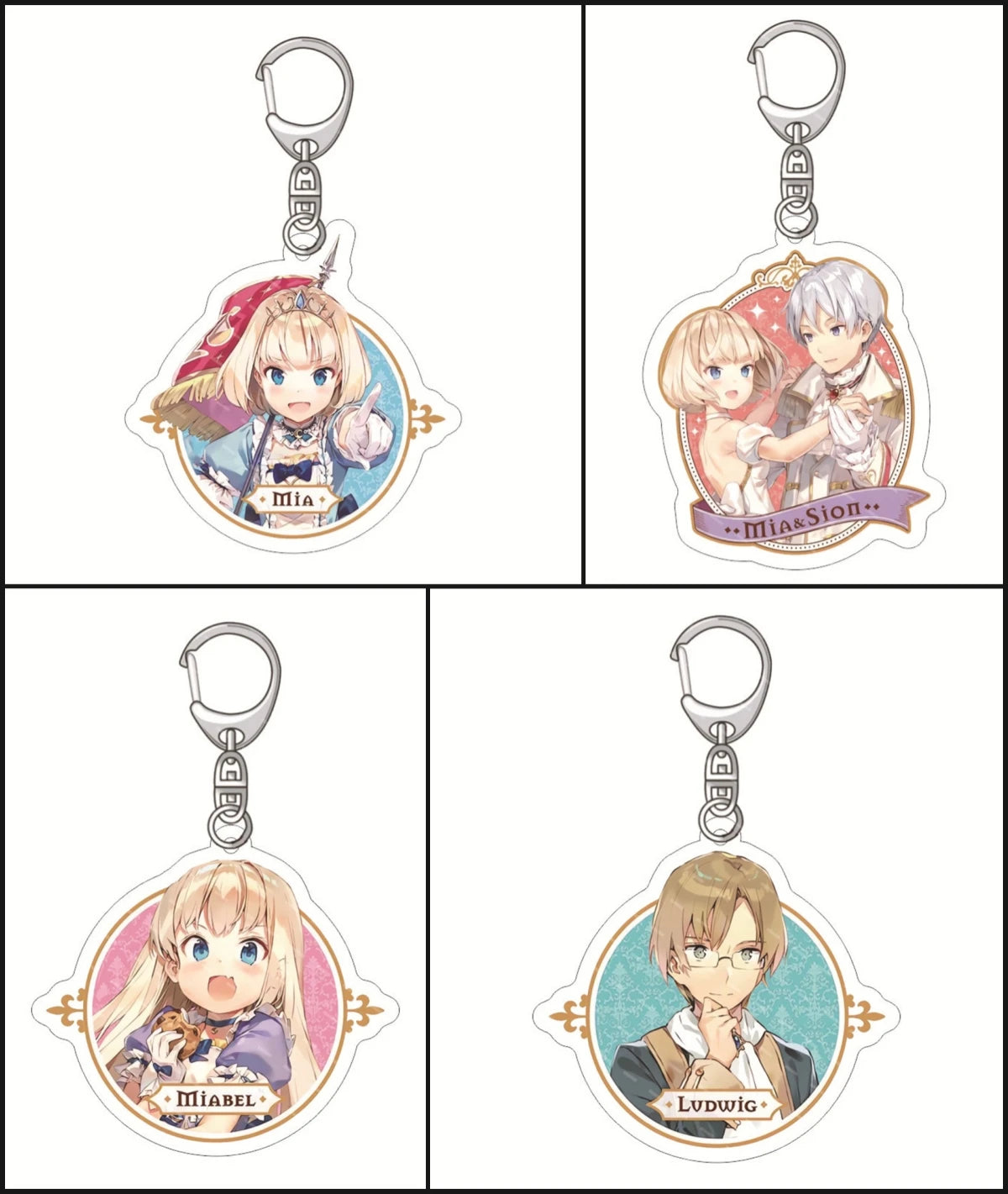 Cartoon Anime The Magical Revolution of the Reincarnated Princess Keychain Doll MagiRevo Acrylic Keyring Pendant for Child Gift