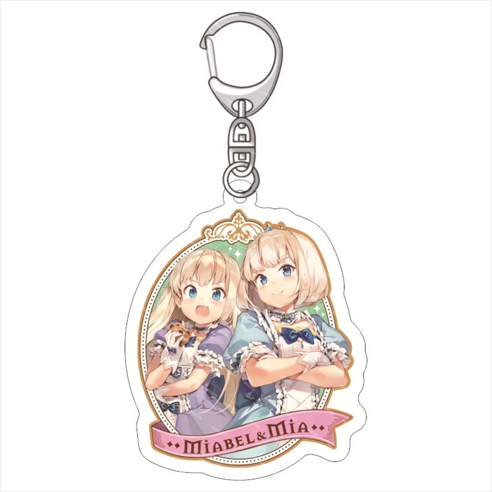 Cartoon Anime The Magical Revolution of the Reincarnated Princess Keychain Doll MagiRevo Acrylic Keyring Pendant for Child Gift