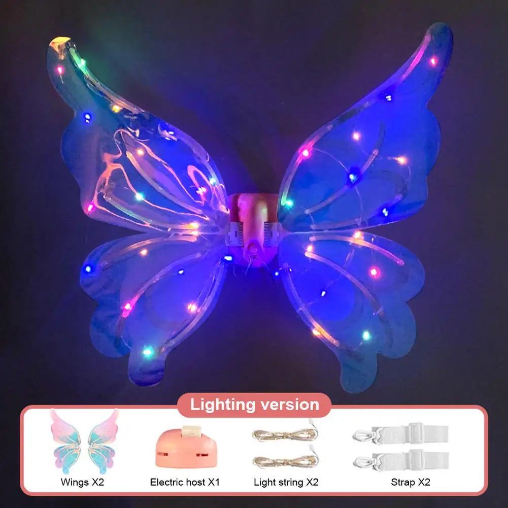 Halloween Children Electric Wings Elf Wings Costume Magic Led Bats Wing Cosplay Dress Up For Kids Cats Dogs Q5e0