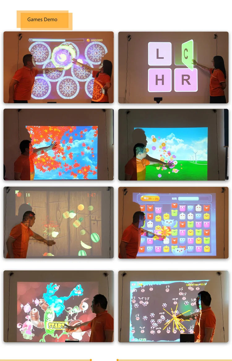 VR Kids Fun Zone AR Magic Ball Interactive Projection Wall Game AR Children Interactive Projector Games