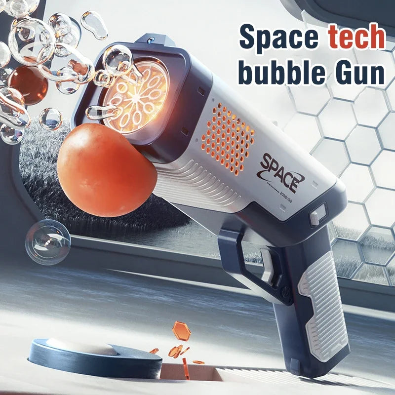 Electric Bubble Gun Rocket Guns Automatic Luminous Machine Blower Soap Soap Bubbles Magic Gifts Bathroom Outdoor Toys For Child