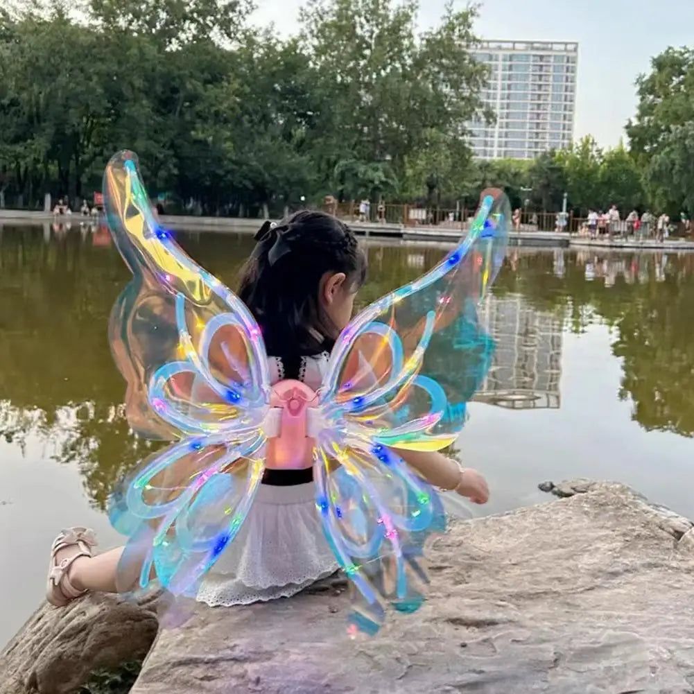 Halloween Children Electric Wings Elf Wings Costume Magic Led Bats Wing Cosplay Dress Up For Kids Cats Dogs Q5e0