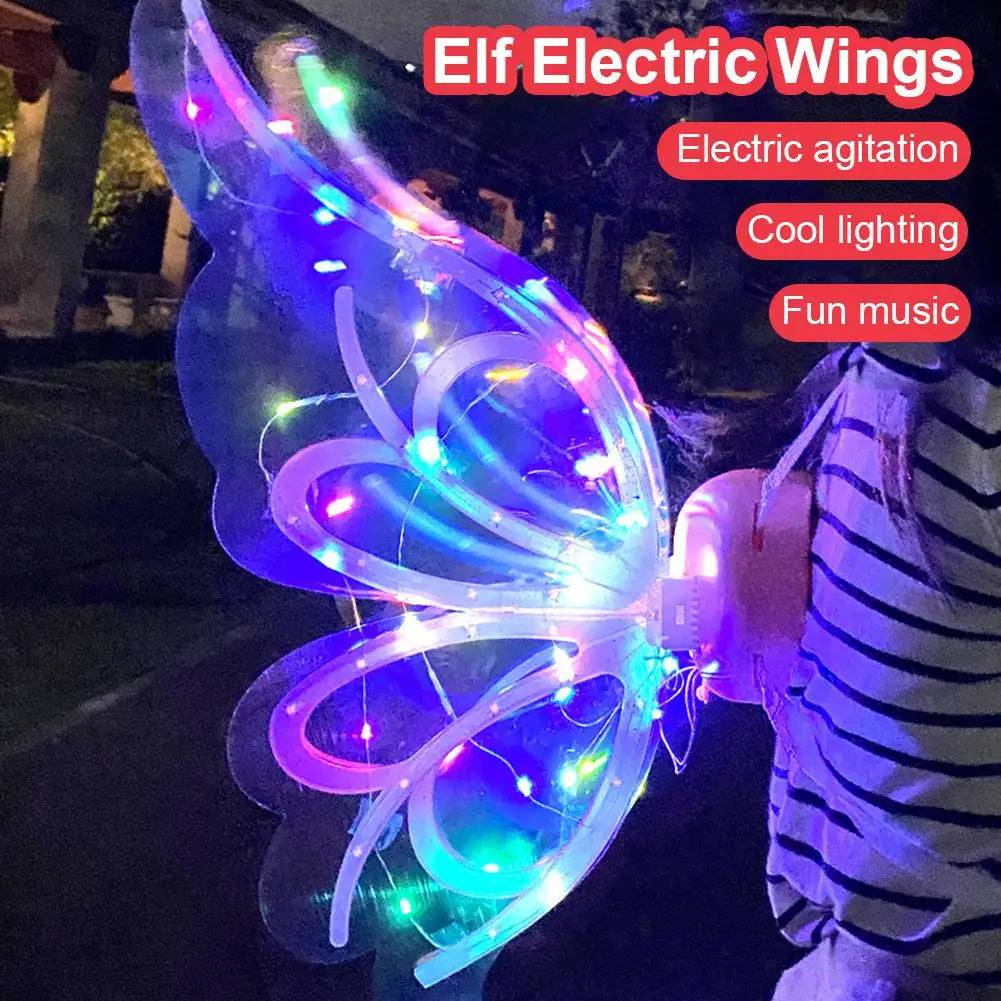 Halloween Children Electric Wings Elf Wings Costume Magic Led Bats Wing Cosplay Dress Up For Kids Cats Dogs Q5e0