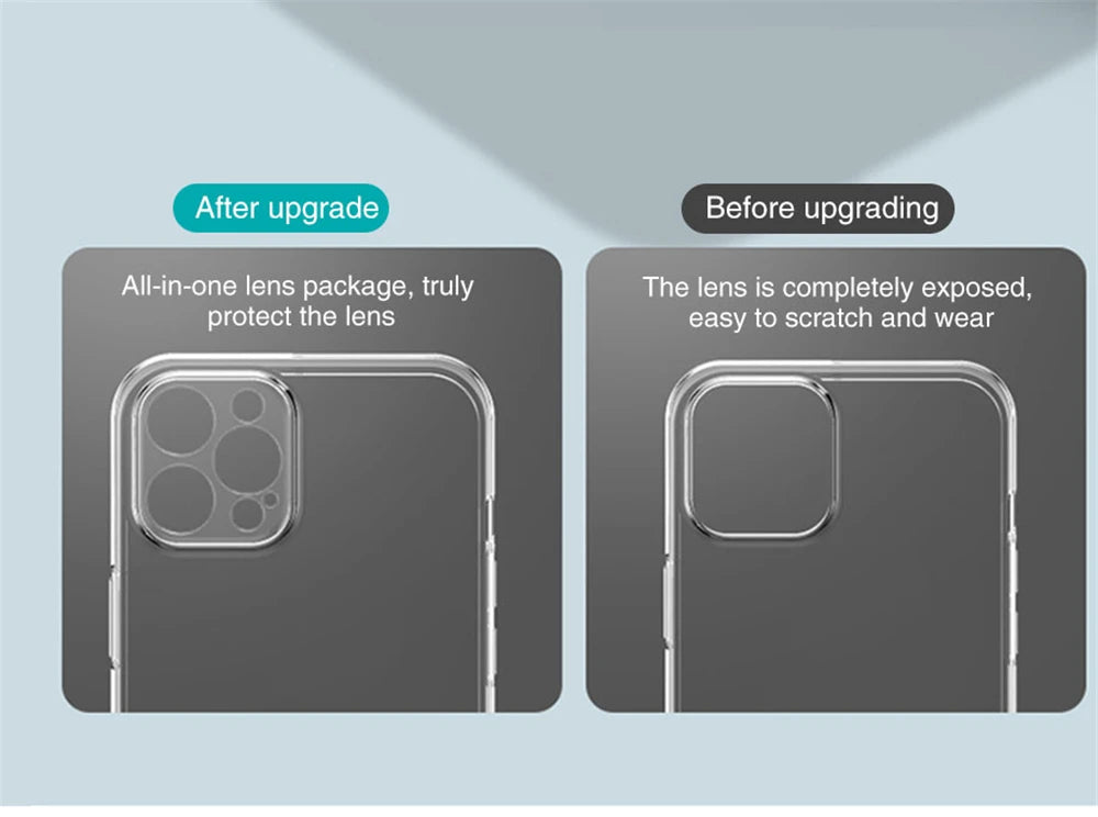 Clear Phone Case For iPhone 11 12 13 14 15 16 Pro Max Case Silicone Soft Cover For iPhone 13 Mini X XS Max XR 8 Plus Back Cover