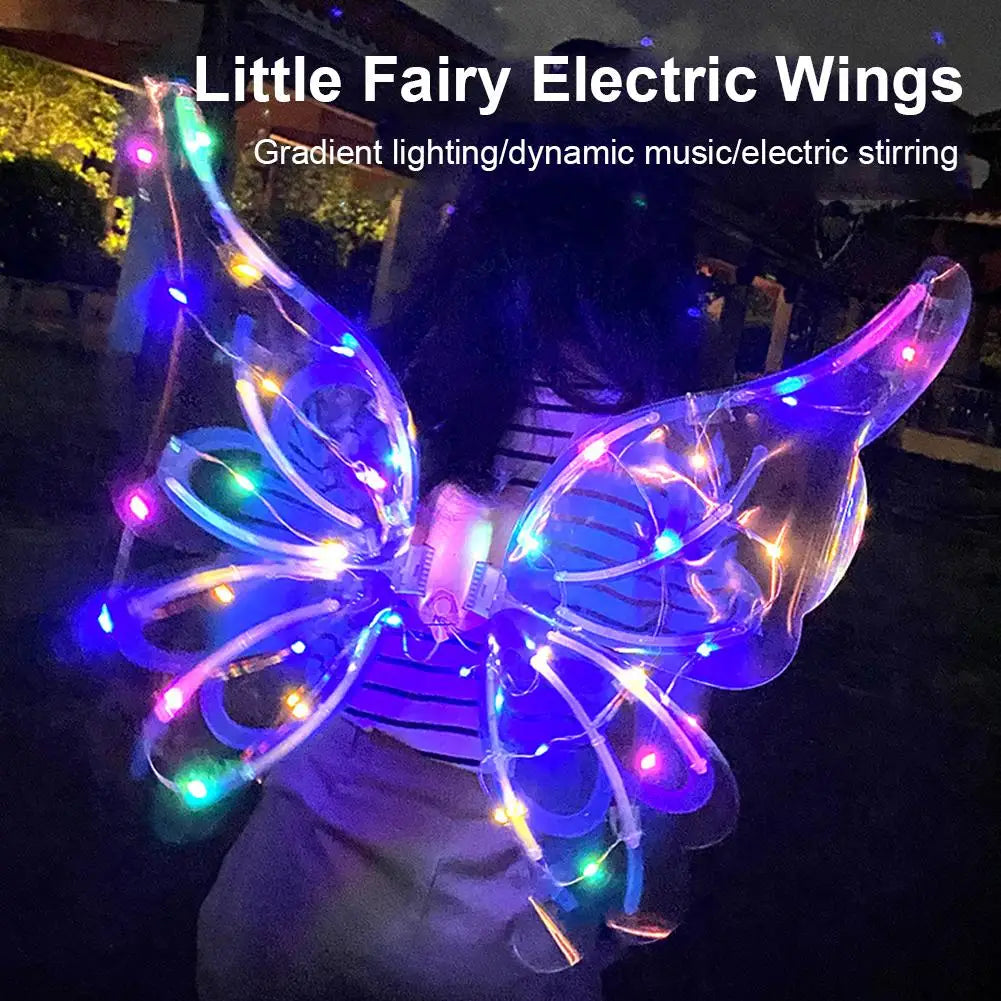 Halloween Children Electric Wings Elf Wings Costume Magic Led Bats Wing Cosplay Dress Up For Kids Cats Dogs Q5e0