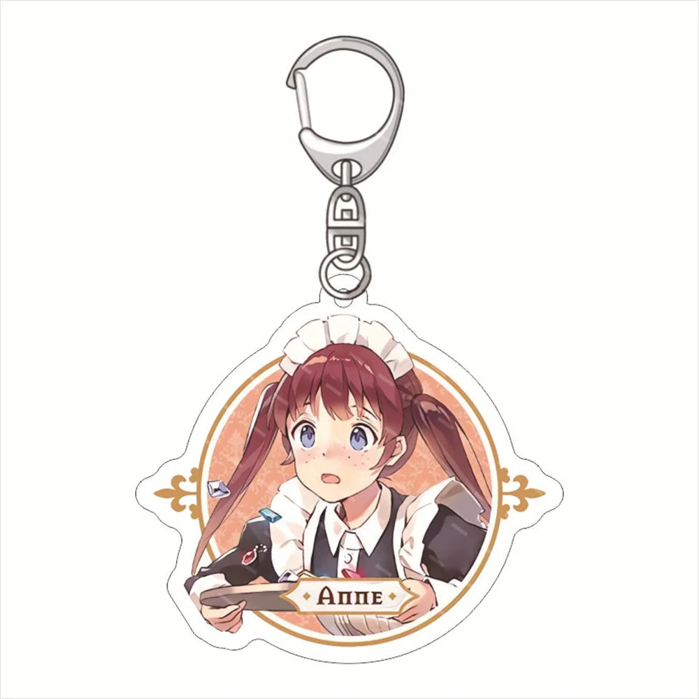 Cartoon Anime The Magical Revolution of the Reincarnated Princess Keychain Doll MagiRevo Acrylic Keyring Pendant for Child Gift