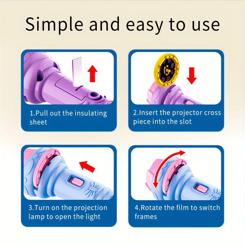 Children's Projection Flashlight, Educational Toy halloween christmas gift