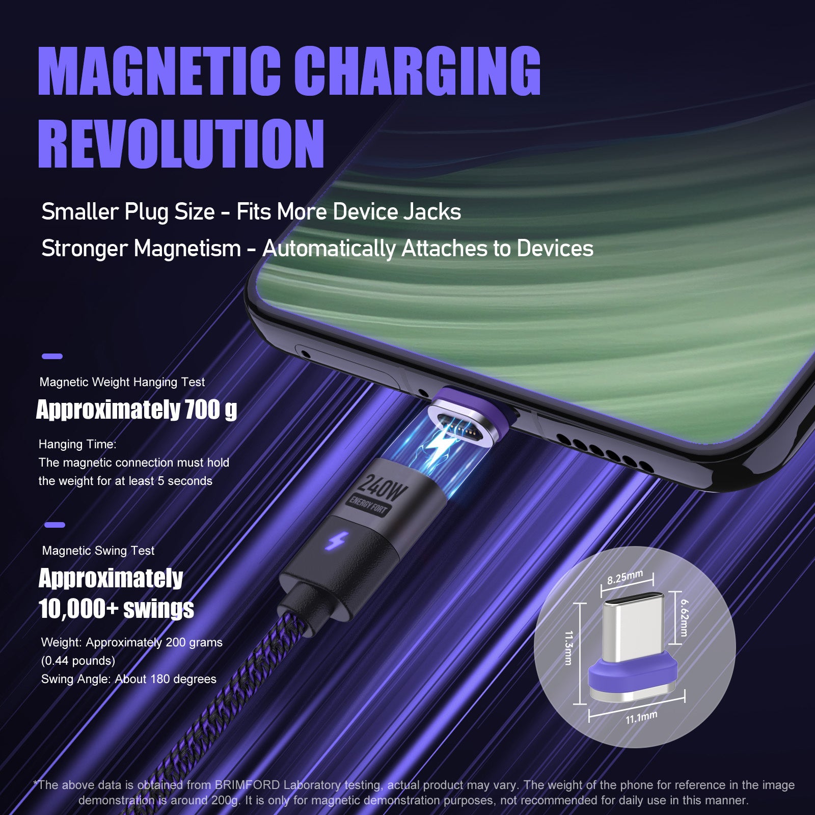 MEDEALS 2024 Newest Product 240W Fast Charging PD3.1 Strong Nylon Braided 3 In 1 Magnetic Charging Data Cable
