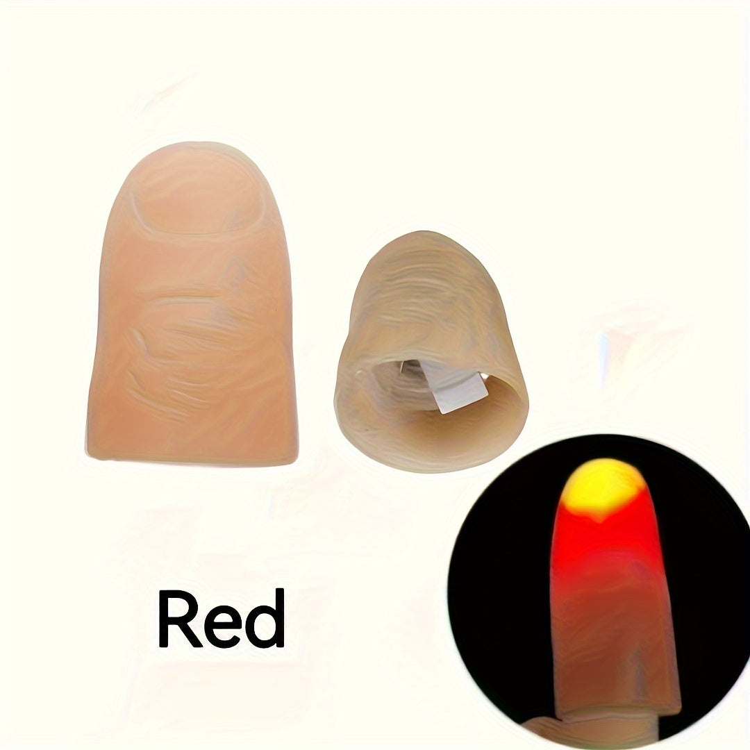 2pcs Magic Glow Finger Lights - Colorful Thumb Toys for Nighttime Stage Performances & Novelty Gags