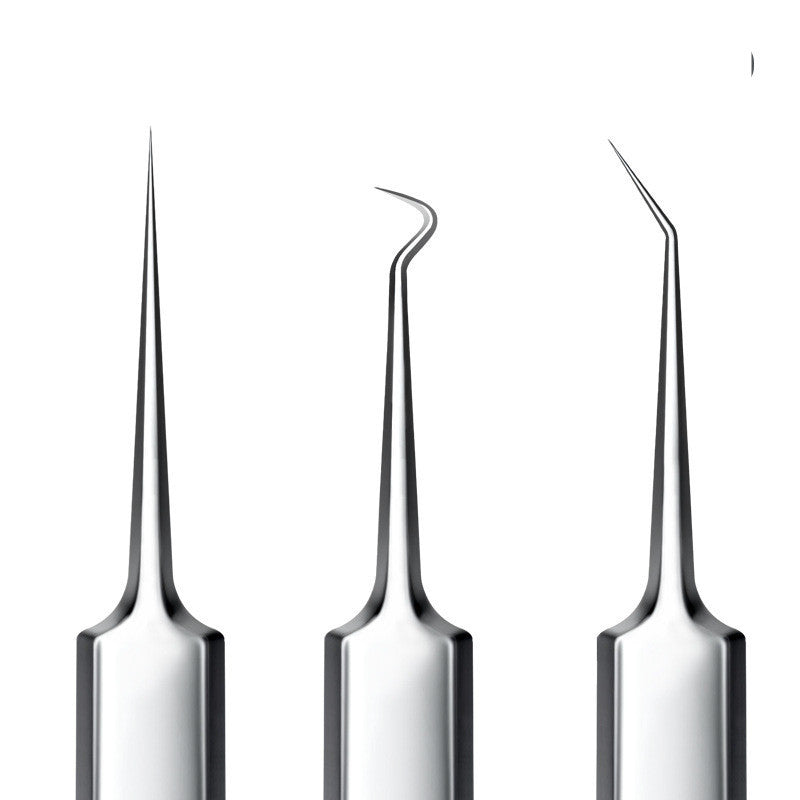 Led Acne Needle Tweezers Needle Nose Pointed Tips Eyebrows Tweezers For Splinters Blackhead Removal Acne Clip Extractor