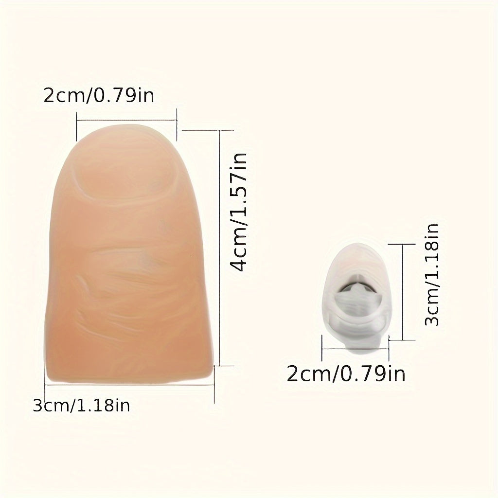 2pcs Magic Glow Finger Lights - Colorful Thumb Toys for Nighttime Stage Performances & Novelty Gags