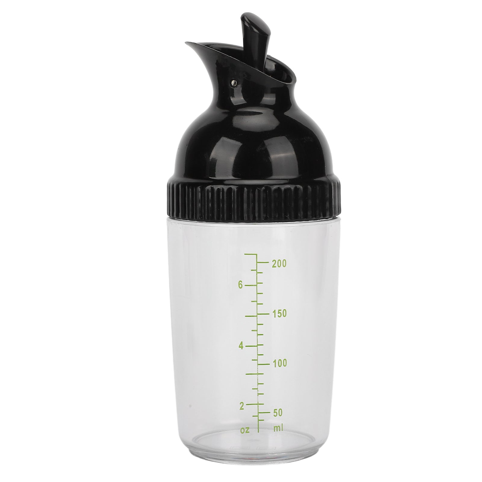 200ml Salad Dressing Shaker BPA Free Prevent Leakage Salad Dressing Jar with Lid for KitchenBlack