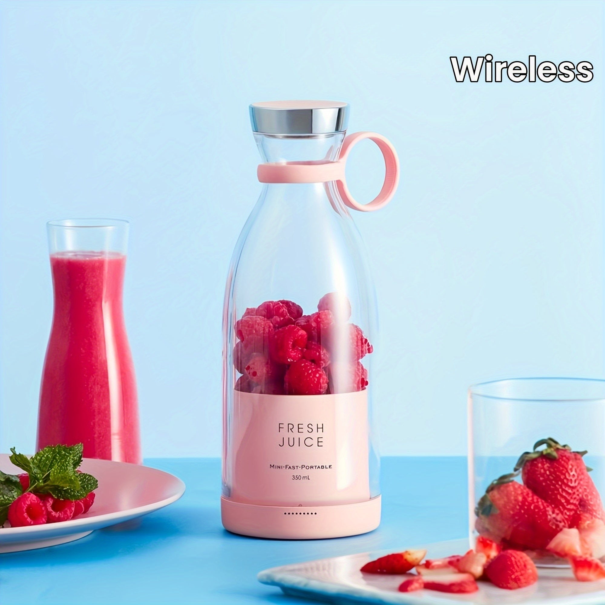 Mini Juice Blender Portable Electric Juicer Bottle 6 Blades Shake Orange Lemon USB Charging Mixer Squeezer Machine