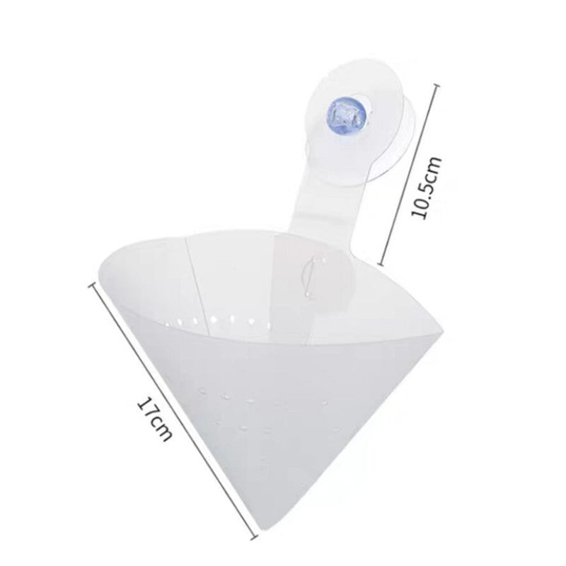 Funnel Drain Basket With Suction Cup Foldable Sink Filter For Kitchen Food Waste Drain Sorting Garbage Soup Separated Device