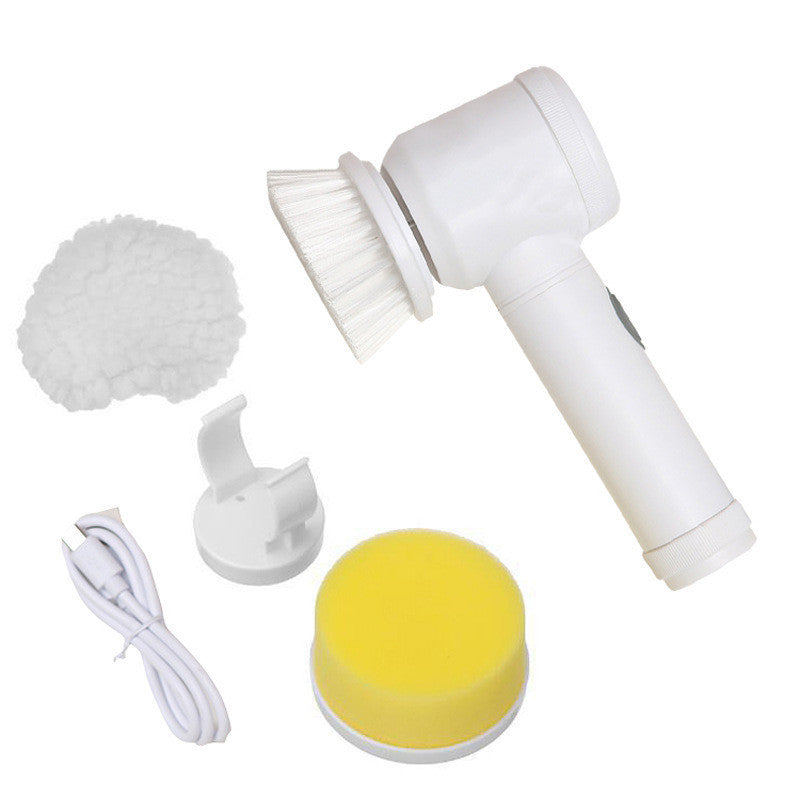 5 In 1 Kitchen Household Handheld Groove Multi-function Electric Cleaning Brush
