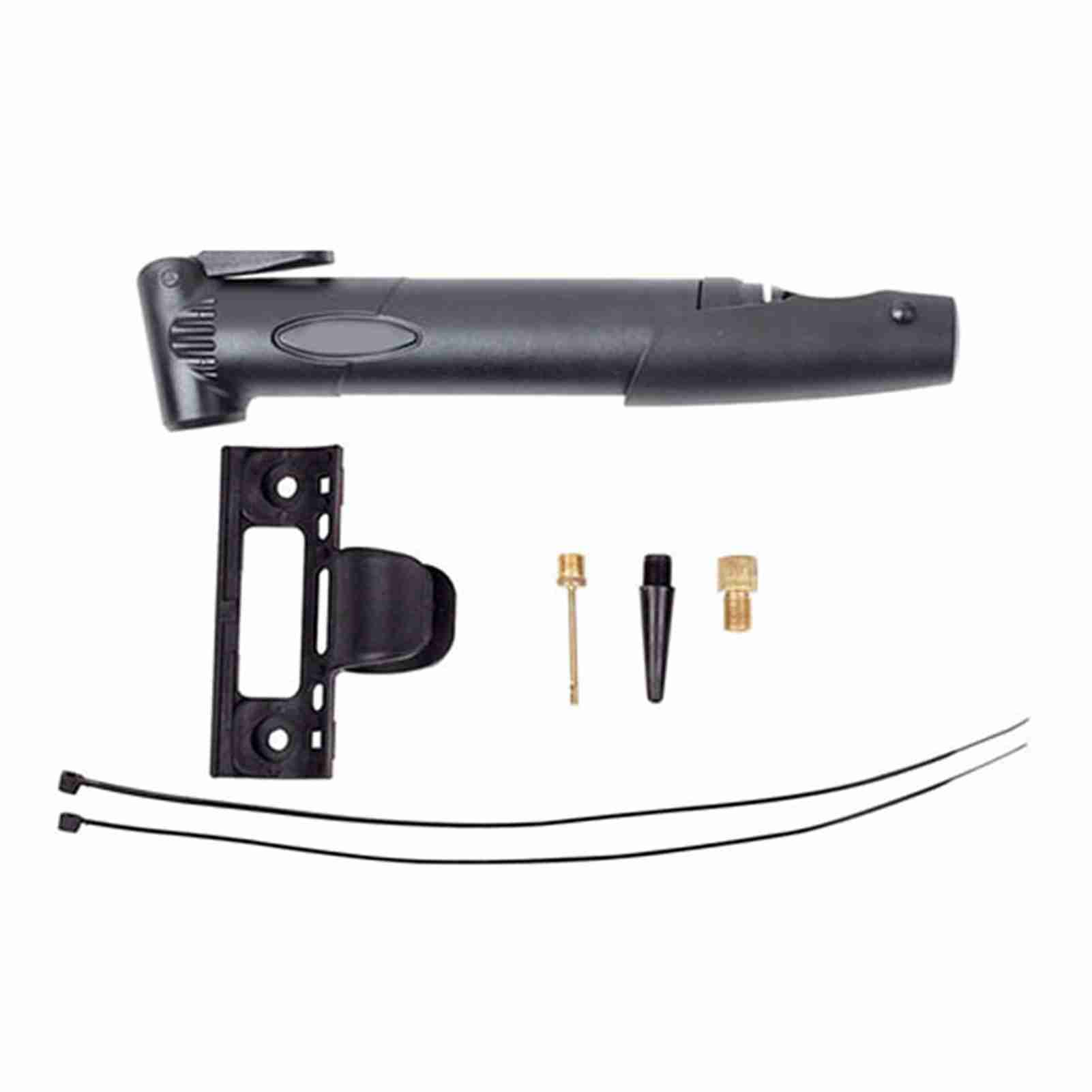 Bike Pump Compact Portable Bicycle Inflator with 3 Different Nozzles for Various Inflatable Products